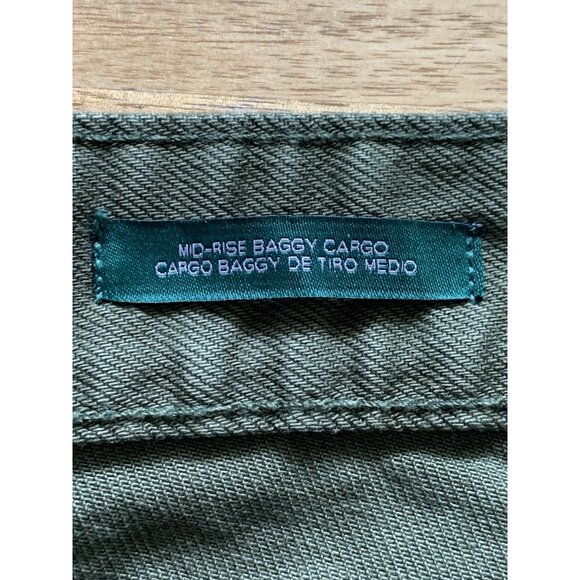 Wild Fable Junior Teens Mid-Rise Regular Fit Cargo Pants Olive Green Size 12 - Picture 15 of 16